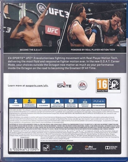 UFC 3 - PS4 (B Grade) (Genbrug) 